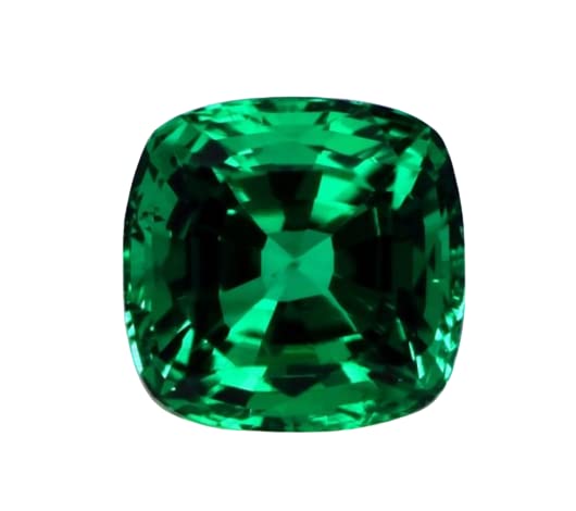 Gems Pro Dark Green Beautiful Panna Stone 7 Carat Original Certified Best Genuine Quality Zambian Emerald Haritmani Gemstoen For Men Women