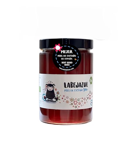 LABEJAZUL miel ecológica española de castaño. Mejor miel de castaño de España 3 veces. Great taste awards 3 estrellas 800g