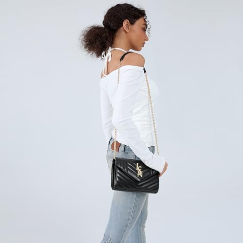 Chrysansmile Clutch Purses for Women Genuine Leather Crossbody Bags Fashion Quilted Womens Handbags with Chain2