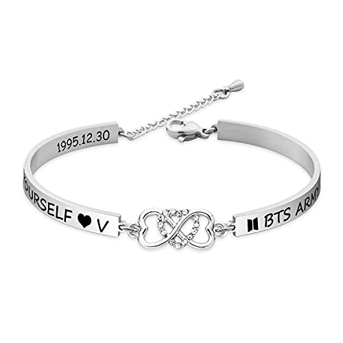 HELAN Bangtan Boys Gift Kpop Bangtan Boys Bracelet LOVE YOURSELF Bracelet Bangtan Boys Fans Gift Kpop Group Gift for Bangtan Boys Fans(LOVE V-ETBR)