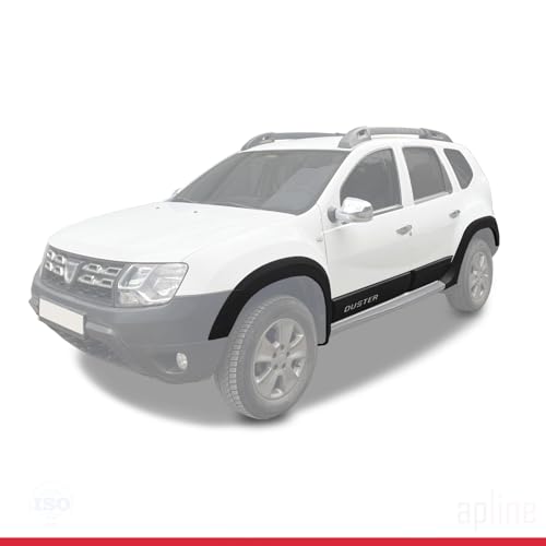 Apline Kompatybilny z Dacia Duster (HS) 2010-2017 Ochrona zderzaka Koła boczne i ochrona pojazdu Boczne paski ochronne Ochrona karoserii pojazdu Zestaw CZARNY