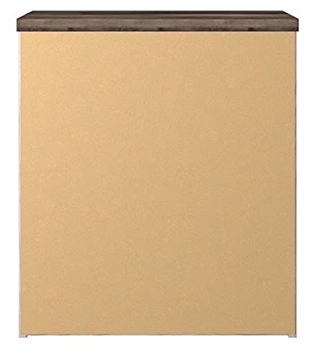 Signature Design by Ashley Gerridan Coastal 2 Drawer, 24.72" Tall Nightstand, White/Gray - Image 7