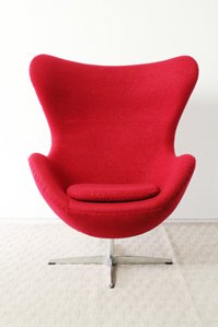 Amazon｜EGG CHAIR エッグチェア（ファブリック）スカーレット：リ