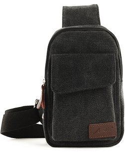 Sac de poitrine en toile pour hommes - Petit sac à dos de sport loisirs et voyage