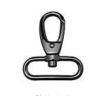 Wish Dayz Metal Color Gun Black Lobster Clasps 1.5 Inches Inside Diameter Oval Swivel Trigger Clips Hooks for Purse Bag Straps Pack of 6 (Gun Black, 6)