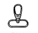 Wish Dayz Metal Color Gun Black Lobster Clasps 1.5 Inches Inside Diameter Oval Swivel Trigger Clips Hooks for Purse Bag Straps Pack of 6 (Gun Black, 6)