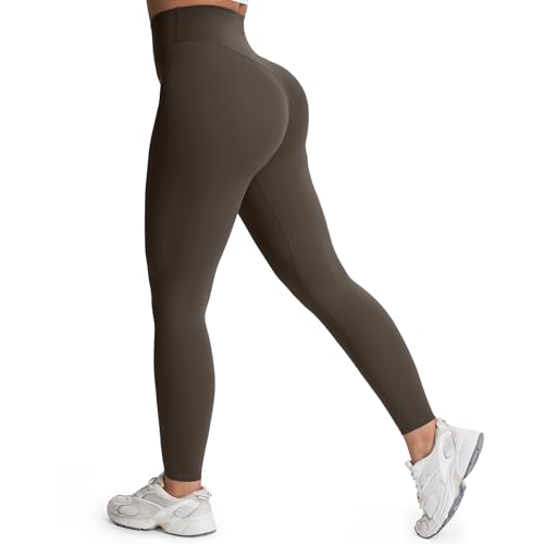 Aoxjox High Waisted Workout Leggings for Women Tummy Control Buttery Soft Yoga Metamorph Deep V Pants 26"3
