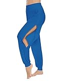 Photo Gallery pacbreeze pantaloni da yoga da donna, con spacco laterale, per danza e allenamento - blu - xx-large Photo Gallery pacbreeze pantaloni da yoga da donna, con spacco laterale, per danza e allenamento - blu - xx-large