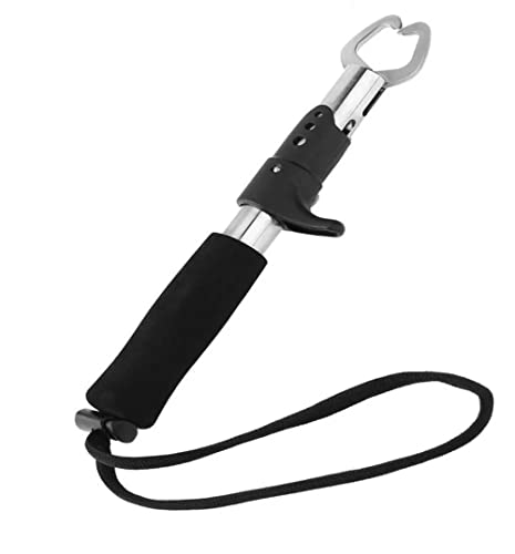 Agastriya Fishing Gripper Stainless Steel Fish Lip Grip Handle 8.7 Inches Long Fishing Pliers Fish Lip Gripper Muti-Function Pliers Set Braid Cutters Split Ring Pliers Hook Remover Fly Fishing Tool