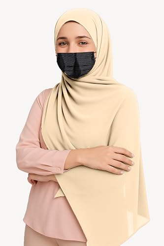 Image of Premium Georgette Hijab for Women, Lightweight and Breathable | 180x70 cm