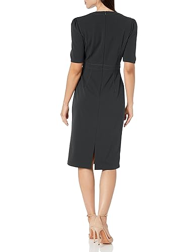 Donna Morgan Women's Sleek and Sophisticated Workwear Crepe Dress Office Career Desk to Dinner Occasion Guest of2