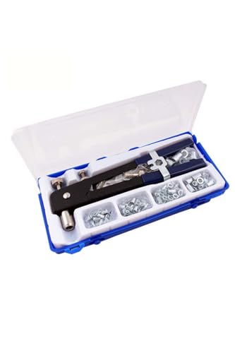 YFFSFDC リベット工具セット ハンドリベッターセット110点 M3/M4/M5/M6/M8 ネジ付き スパナナット&心軸5種付き DIY ネジインサートツール