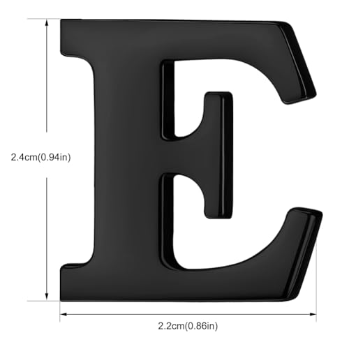 Image of HONEY BEAR Initial Alphabet Letter Lapel Pins Collar Badge Brooches for Mens /Womens Shirt Dress Decoration Black