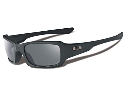 Oakley Polarized Si Fives Squared Sunglasses OO9238-11 Matte Black/Grey Polarized