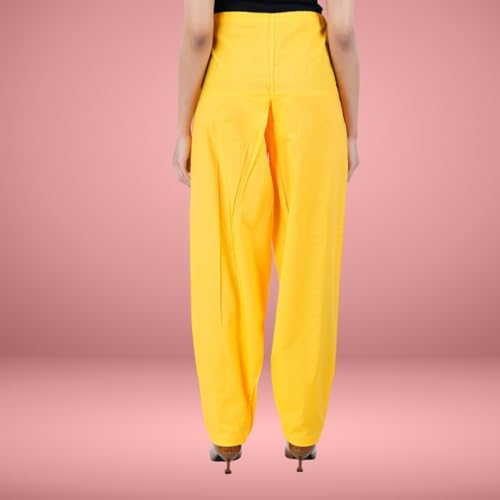 Image of Happy Bunny Salwar Pant - Modern Style Pure Cotton for Women - Ethnic Semi Patiala Trouser - Office,Home - All Day Comfort Wear with Drawstring