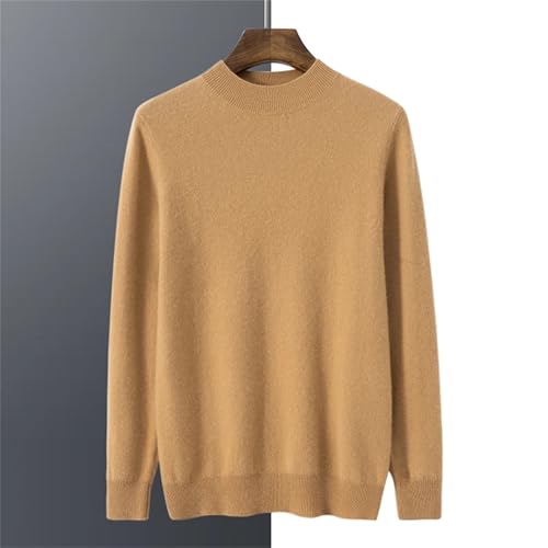 Men's Pure Wool Semi-Turtleneck Warm Long Sleeve Business Casual Sweater3