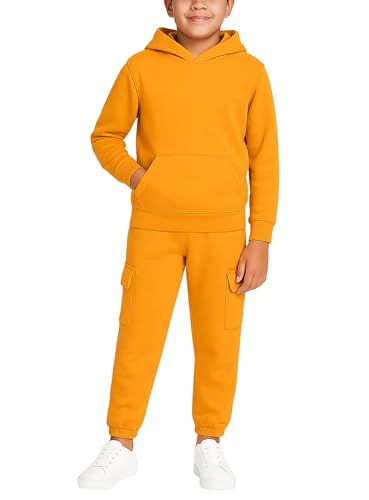 Image of Quad Seven Boys Sweat Suit Set - 2 Piece Soft Fleece Pullover Hoodies and Athletic Cargo Jogger Sweatpants for Boys (5-18)