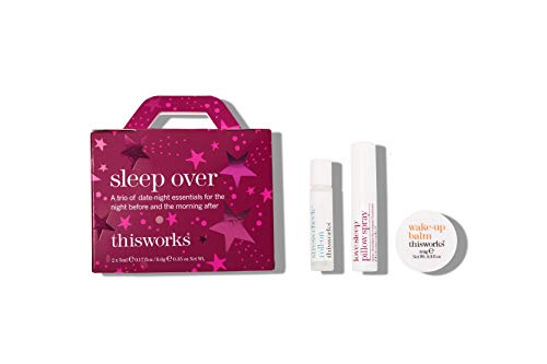 thisworks Sleep Over 2020 Holiday Set: stress check roll-on, love sleep pillow spray & wake-up balm