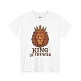 Photo Gallery maglietta wild king | camicia unisex in cotone, maglietta grafica leone, camicia con leone ruggente, regalo per gli amanti degli animali, abbigliamento avventura, bianco, xxl Photo Gallery maglietta wild king | camicia unisex in cotone, maglietta grafica leone, camicia con leone ruggente, regalo per gli amanti degli animali, abbigliamento avventura, bianco, xxl