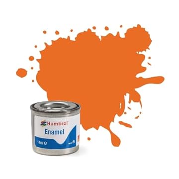 Humbrol Enamel Model Paint No 046 Matt Orange 14Ml Tin