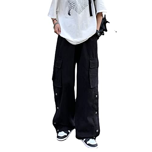 Linsennia Gothic Cargo Pants with Pockets for Men Women