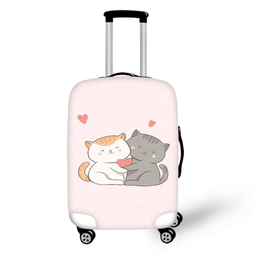 Image of Mumeson Travel Luggage Cover for Women Teen Girls Cartoon Cats Luggage Covers Fit 22 23 24 25 inch Suitcase Lightweight Anti-Scratch Suitcase Protect Covers