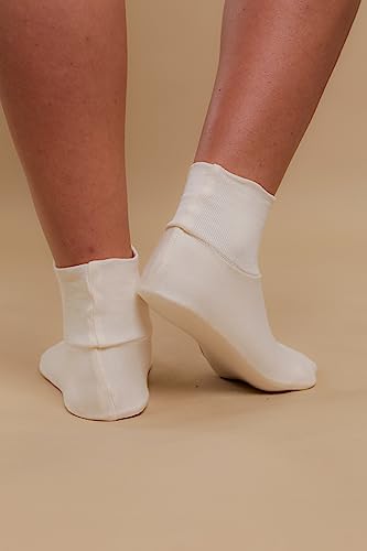 Image of Cottonique Latex-Free Adult Booties made from 100% Organic Cotton (2 pairs /pack)