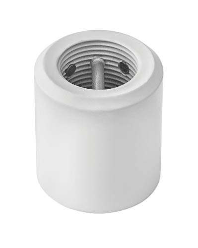 Image of Hinkley Downrod Coupler for Ceiling Fan Down Rods, Chalk White Finish | Universal Fit 1 inch Diameter, Combine Two Down Rods to Adjust the Height of Your Ceiling Fan to Fit Your Space
