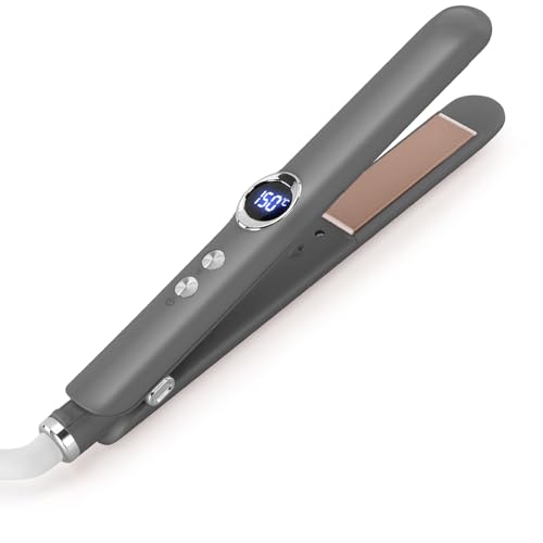 BESTBOMG 2 en 1 Lisseur Cheveux & Boucleur, Fers à Lisser avec écran LED, Plaques en Céramique, Chauffe Rapide, 12 Réglages de Température 150 °C à 210...