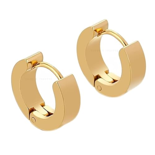 Image of Young & Forever Gift Stainless Steel Hoop Stud Earrings for Men and Boys