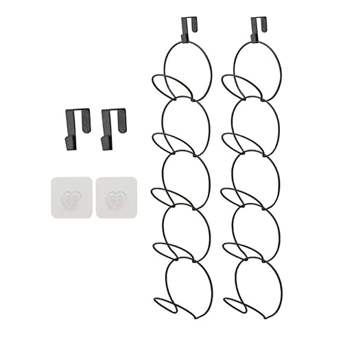 SUNFICON Hat Rack Holder Organiser Hanger 10 Pack Baseball Cap Display Storage Rack Closet Hanging for Scarves Handbags Towels Clothes Ties Over Door Wall Mounted w Hanging Hook Black