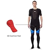 FDX Men's Winter Cycling Suit - Italian Thermal Roubaix Windproof Clothing Set - Long Sleeve Jersey with 3D Padded Bib Tight Suits for Biking, Bicycle Riding, Outdoor Sports (Blue-L) - Image 4
