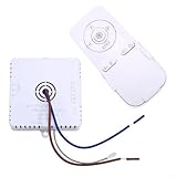 Ceiling Fan Light Remote Control with 100W Receiver Controller for 30-50W LED Fan Lights, 2.4G Remote, Bedroom Ceiling Fan Light Module