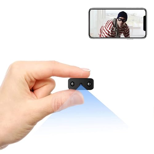 Smallest IP Camera WiFi, Rettru 2.4G WiFi Mini HD Nanny Camera Video Camera Surveillance Camera with Night Vision, Motion Detection,Cloud Storage (with 64GB TF Card)