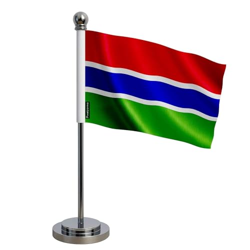 Drapeau de bureau Gambie en polyester pour décorer vos réunions