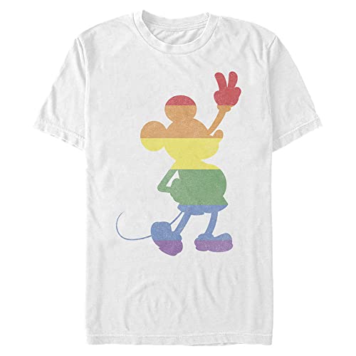 T-Shirt Mickey Pride Disney Homme 3XL Blanc Coton Confortable
