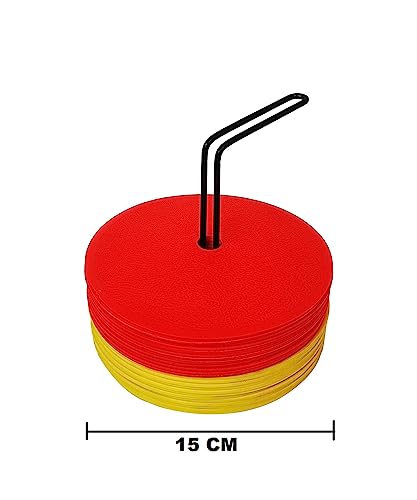 22yardspro Round Rubber Flat Spot Markers Set Of 24 Pcs With Metal