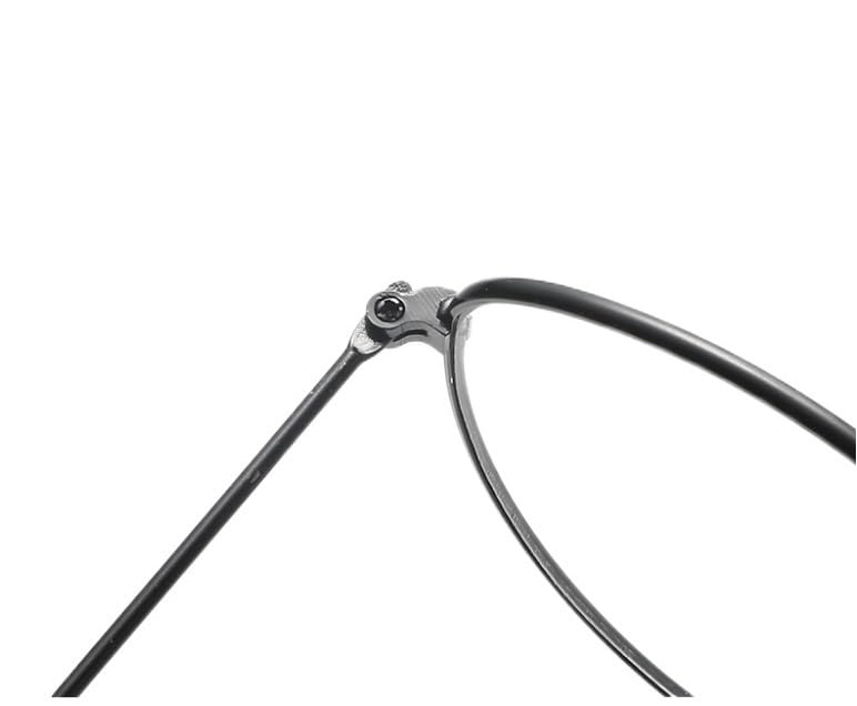 Lunettes de Lecture Classiques en métal Anti-UV, Verres Plats Anti-lumière Bleue(C6,1.50)