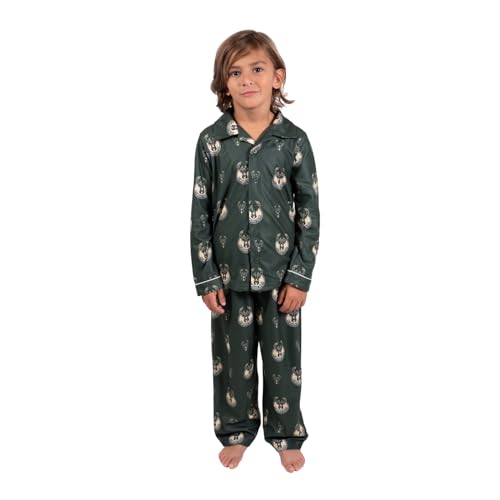 Image of Ultra Game Youth NBA Official 2-Piece Super Soft Button Down Pajamas Set