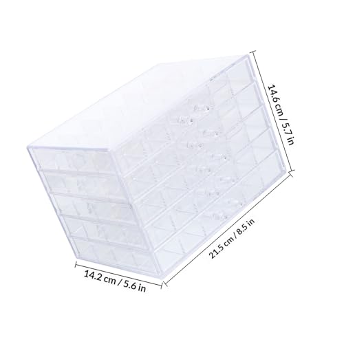 Boîte de rangement transparente 120 compartiments en PS pour cosmétiques - 3
