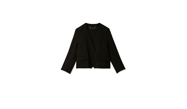 Amazon | [ミラオーウェン] スペンサー丈ノーカラーW釦ジャケット