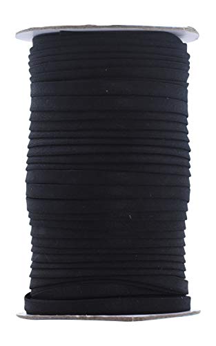 Mandala Crafts Double Fold Bias Tape for Sewing - 55 Yds Black Bias Tape Double Fold 1/4 Inch Hem Quilt Binding Black Seam Binding Tape - Fabric Piping Bias Binding Tape