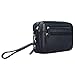 Produktbild STILORD 'Nero' Handgelenktasche Herren Leder mit Doppelkammer Vintage Handtasche Clutch für 8,4 Zoll Tablets ideal für Reisen Festival Herrenhandtasche echtes Leder, Farbe:schwarz
