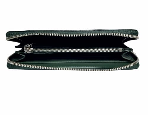 Luxury Real Crocodile Leather Wallet for Women Alligator Skin Wallet Women's Purse (Crocodile Back Green)3