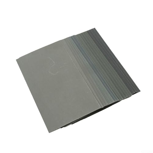 Yhenlovtt 18 hojas de papel de lija seco de carburo de silicio de grano 400 3000 para pulir vidrio, madera, plástico, cerámica y uso automotriz