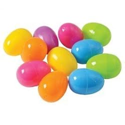 GiftExpress Plastic Bright Easter Egg Assortment 50 Pcs Perfect for