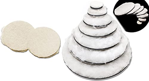 Image of DIY Crafts Felt Fur Wool Pad Only 1-7 inchinch For Waxing Buffing Polishing Sponge Car Polisher Car Polishing Woolen Buffer, Wax Applicator, Cone Grinding Head Car Bike (10 Pcs, 1 inch inch Fur Wool Pad Only)