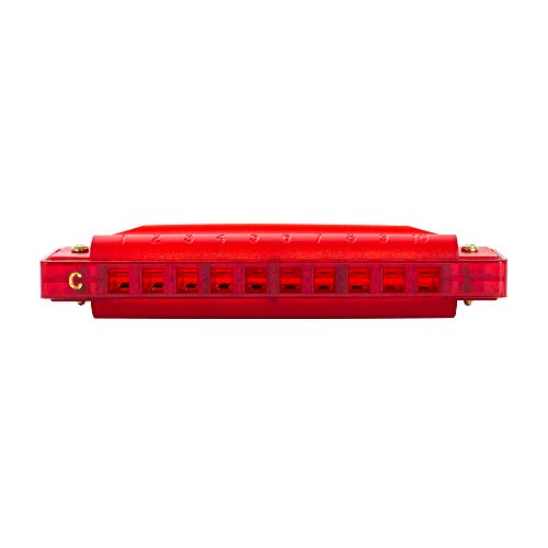 Cascha Fun Blues Harmonica diatonique à 10 trous pour enfants et adultes Design semi-transparent Haute qualité et longue durée de vie Rouge - Les Beatles, Paul McCartney, John Lennon, RIngo Starr, George Harrison Cascha Fun Blues Harmonica diatonique à 10 trous pour enfants et adultes Design semi-transparent Haute qualité et longue durée de vie Rouge – Image 7