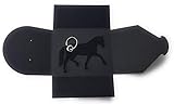 Schlüsselanhänger aus Filz - Pferd/Dressur/Reiten - schwarz - als Geschenk, Glücksbringer mit Öse und Schlüsselring - Made-in-Germany