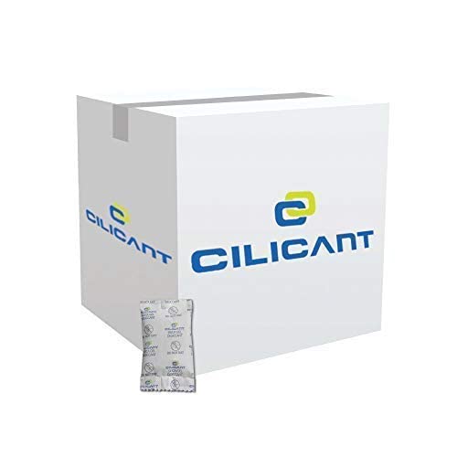 CILICAnT 25 Gram (50 Pcs) Silica Gel White Packets Desiccant Dehumidifiers, NonIndicating